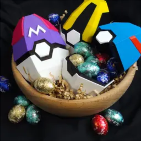 Pokeball Easter Egg Festive Box STL file