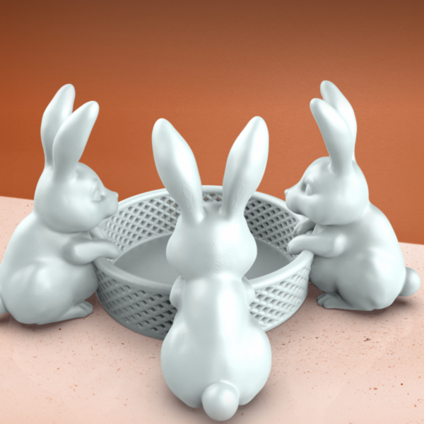 3D Easter Bunny Basket STL file