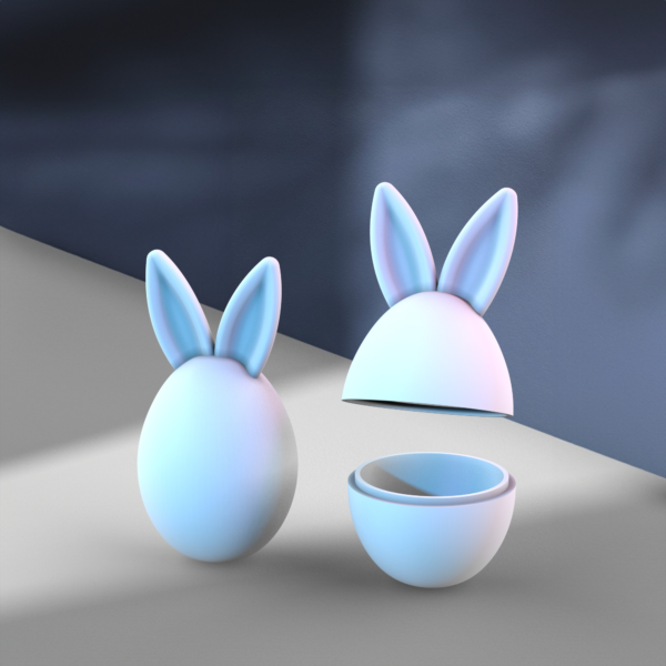 3D Easter Bunny Box & Decor STL file