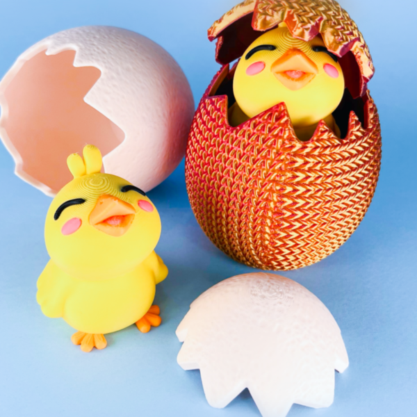 Easter Trio Egg Container STL file