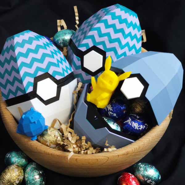 Pokeball Easter Egg Festive Box STL file