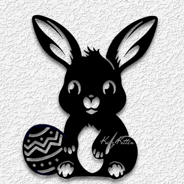 Bunny with Easter Egg Wall Art STL file
