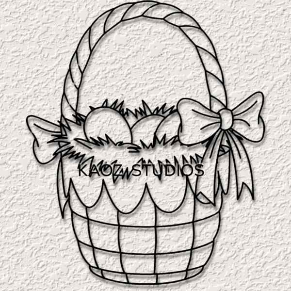 Easter Basket Wall Art STL file