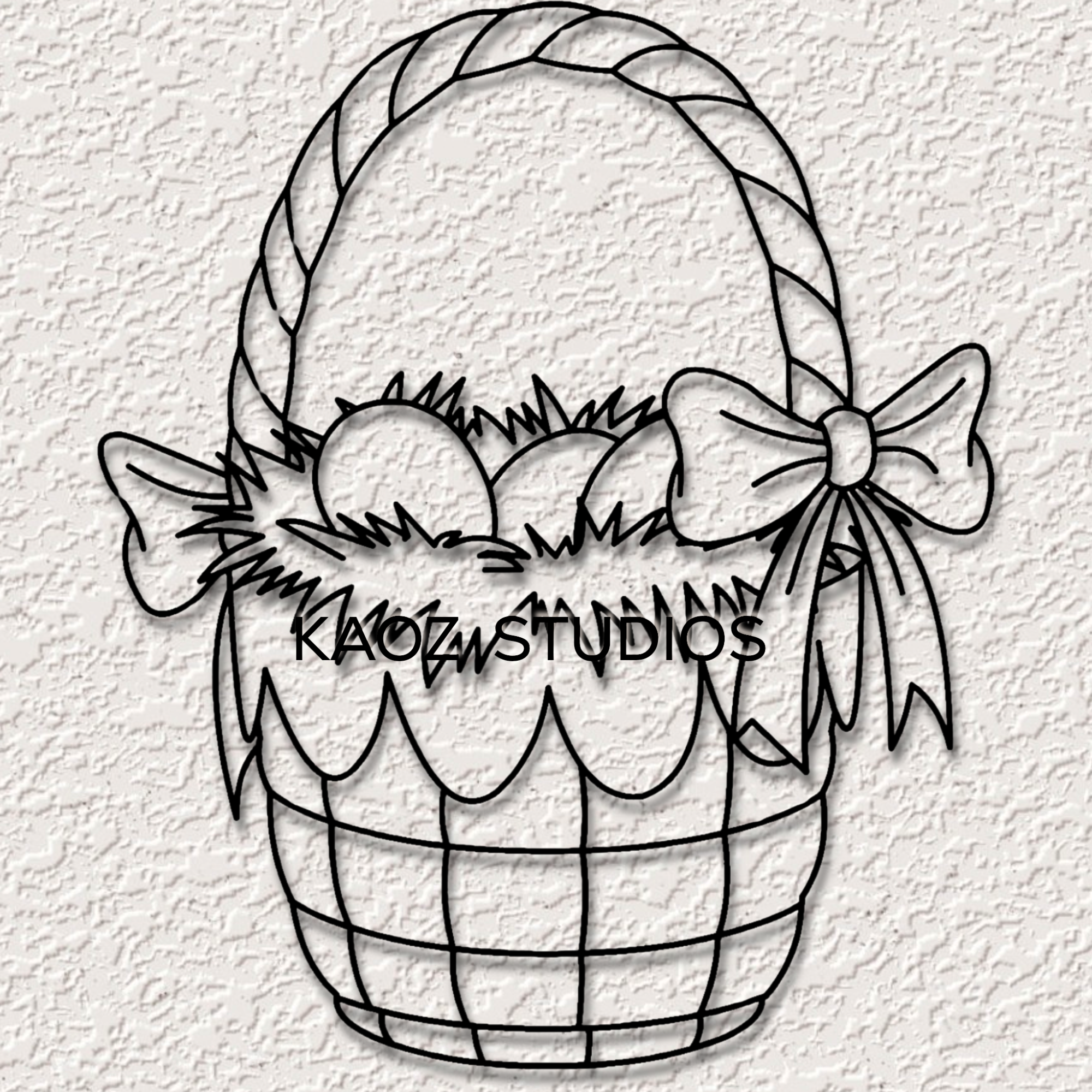 Easter Basket Wall Art STL file