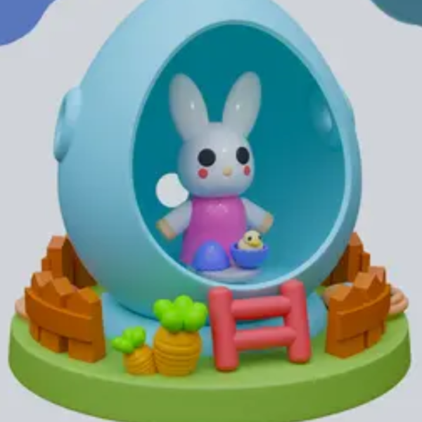 Easter Bunny Aiah STL file