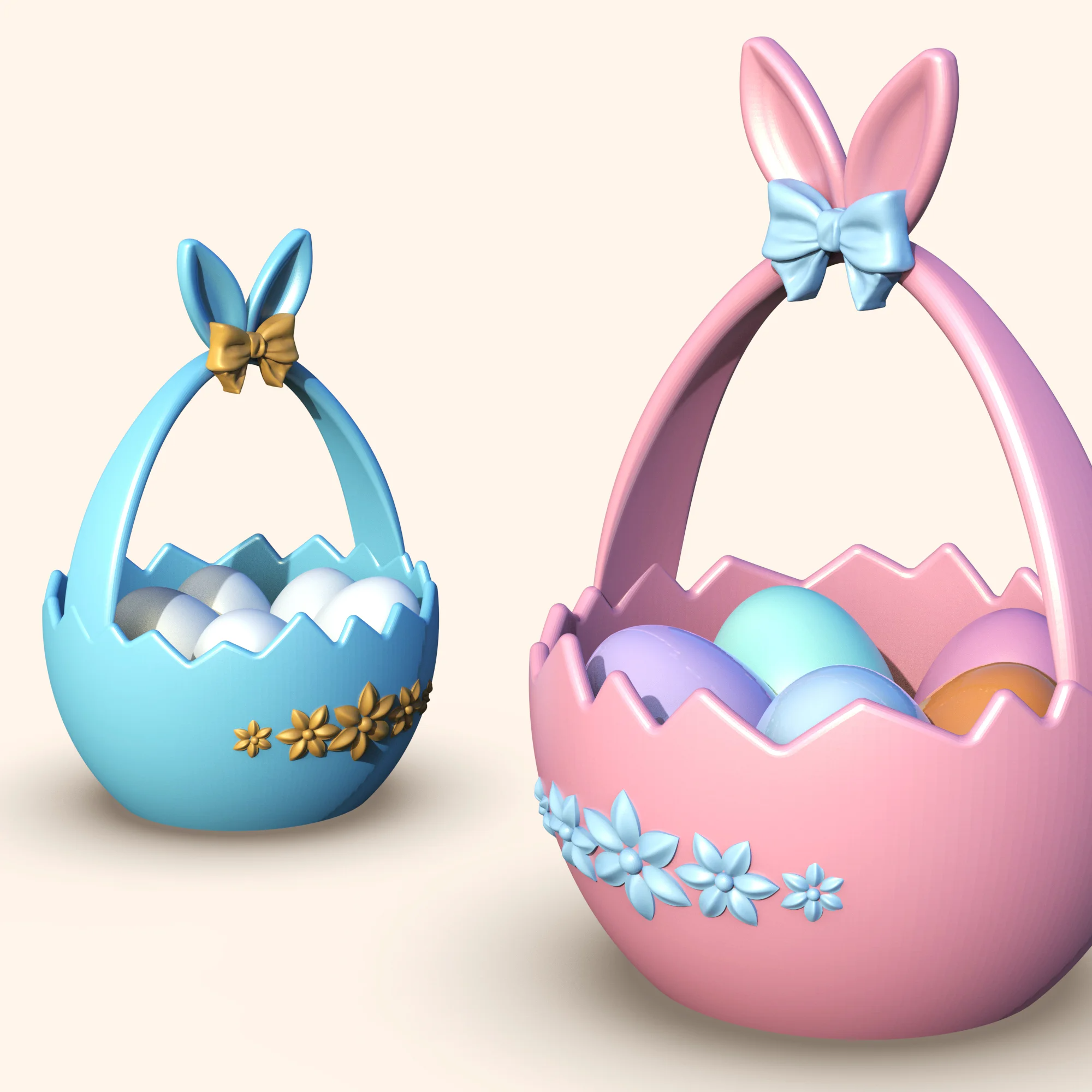 Easter Bunny Basket STL file