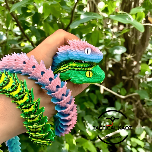 Articulated Bush Viper Snake STL File