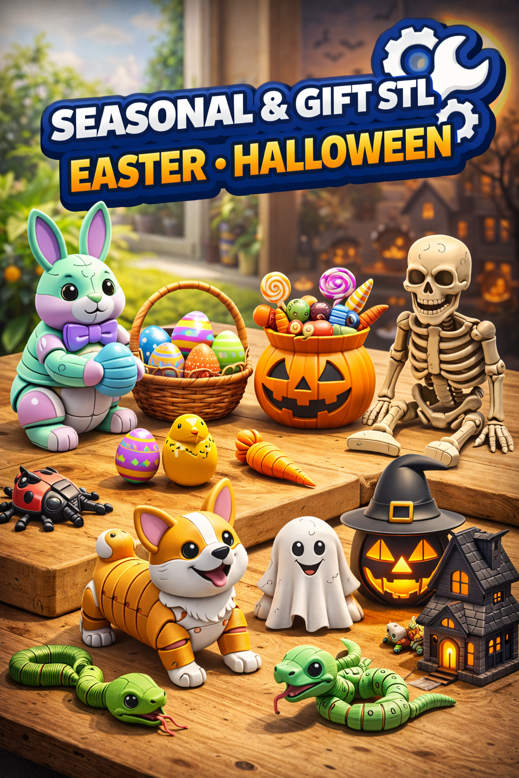 seasonal and gift stl easter halloween